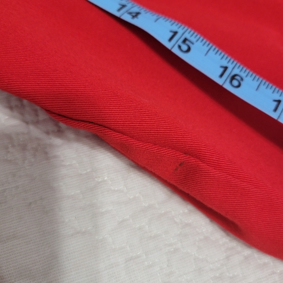 Lauren Ralph Lauren Red Cotton Cropped Double Breasted Jacket - Picture 13 of 16